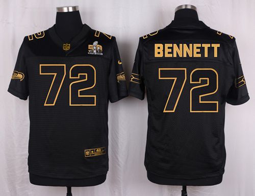 Nike Seahawks #72 Michael Bennett Black Men's Stitched NFL Elite Pro Line Gold Collection Jersey Nike Seahawks #72 Michael Bennett Black Men's Stitched NFL Elite Pro Line Gold Collection Jersey