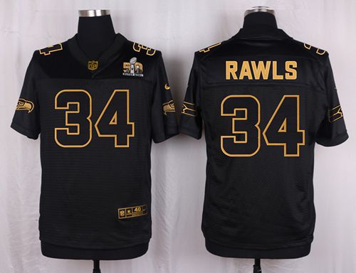 Nike Seahawks #34 Thomas Rawls Black Men's Stitched NFL Elite Pro Line Gold Collection Jersey Nike Seahawks #34 Thomas Rawls Black Men's Stitched NFL Elite Pro Line Gold Collection Jersey