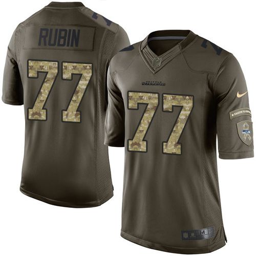 Nike Seahawks #77 Ahtyba Rubin Green Men's Stitched NFL Limited Salute to Service Jersey Nike Seahawks #77 Ahtyba Rubin Green Men's Stitched NFL Limited Salute to Service Jersey
