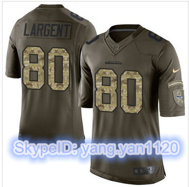 Nike Seattle Seahawks #80 Steve Largent Green Men''s Stitched NFL Limited Salute to Service Jersey Nike Seattle Seahawks #80 Steve Largent Green Men''s Stitched NFL Limited Salute to Service Jersey