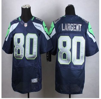 New Seattle Seahawks #80 Steve Largent Steel Blue Team Color Men's Stitched NFL Elite jersey New Seattle Seahawks #80 Steve Largent Steel Blue Team Color Men's Stitched NFL Elite jersey