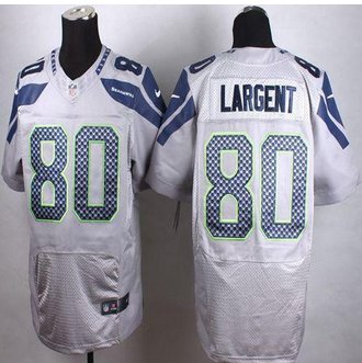 New Seattle Seahawks #80 Steve Largent Grey Alternate Men's Stitched NFL Elite Jersey
