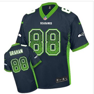 NEW Seahawks #88 Jimmy Graham Steel Blue Team Color Men's Stitched NFL Elite Drift Fashion Jersey NEW Seahawks #88 Jimmy Graham Steel Blue Team Color Men's Stitched NFL Elite Drift Fashion Jersey