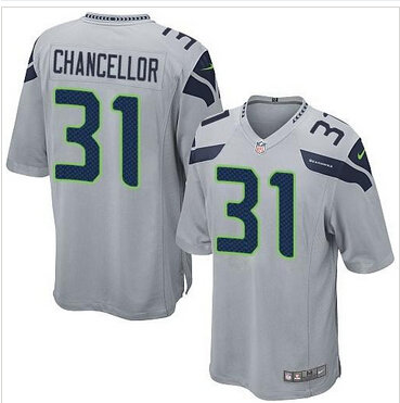 New Seattle Seahawks #31 Kam Chancellor Grey Alternate NFL Game Jersey New Seattle Seahawks #31 Kam Chancellor Grey Alternate NFL Game Jersey