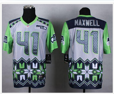 New Seattle Seahawks #41 Byron Maxwell Grey NFL Elite Noble Fashion Jersey New Seattle Seahawks #41 Byron Maxwell Grey NFL Elite Noble Fashion Jersey