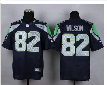 New Seattle Seahawks #82 Luke Willson Steel Blue Team Color NFL Elite Jersey