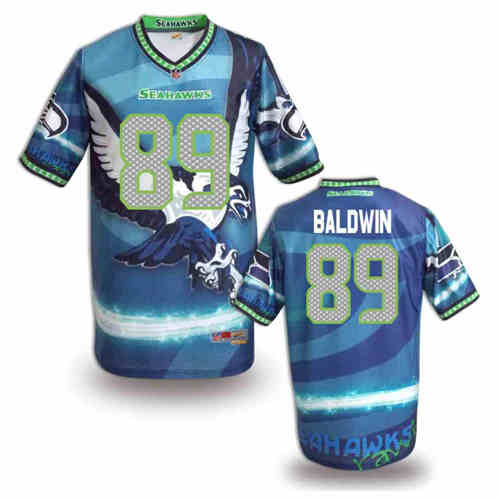 New Seattle Seahawks #89 Doug Baldwin Team Color NFL Elite Fanatical Version Jerseys