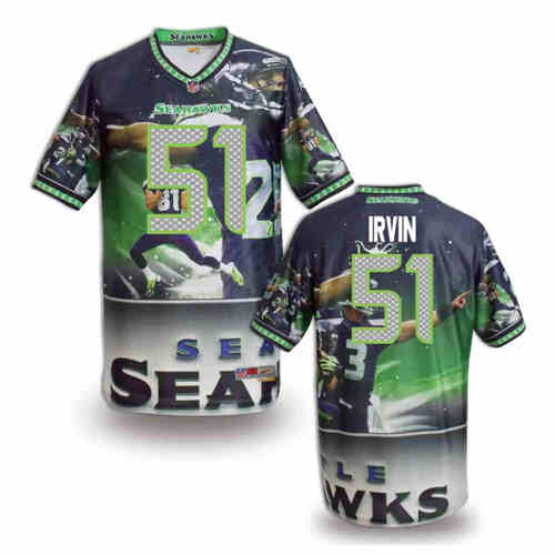 New Seattle Seahawks #51 Bruce Irvin Team Color NFL Elite Fanatical Version Jerseys