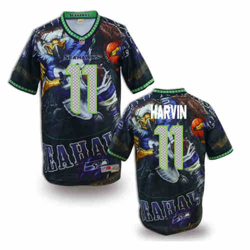 New Seattle Seahawks 11 Percy Harvin Team Color NFL Elite Fanatical Version Jersey
