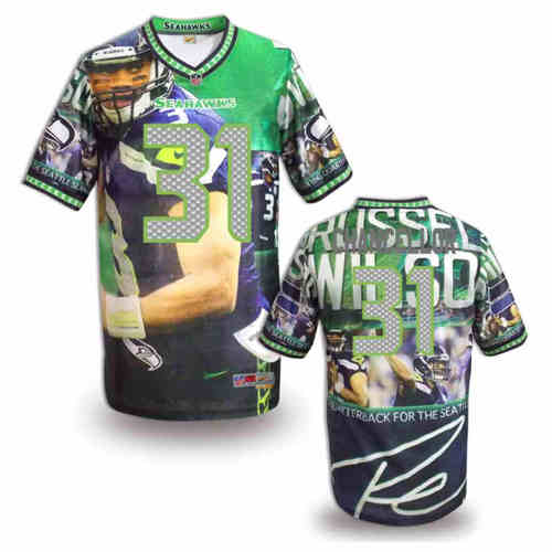 New Seattle Seahawks 31 Kam Chancellor Team Color Elite Fanatical Version Jersey