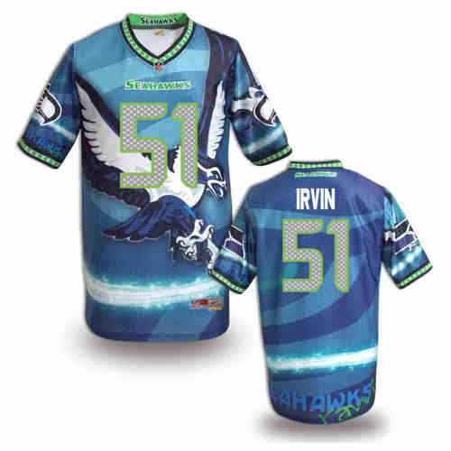 New Seattle Seahawks 51 Bruce Irvin Team Color Elite Fanatical Version Jerseys