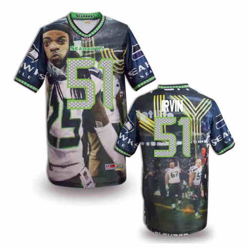 New Seattle Seahawks 51 Bruce Irvin Team Color Elite Fanatical Version Jersey