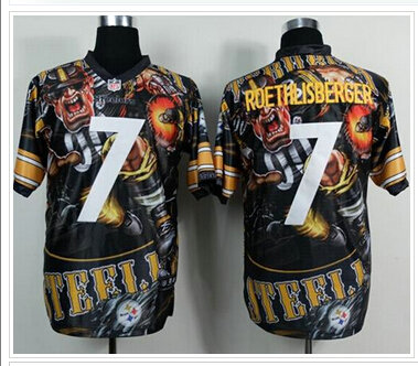 NEW Steelers #7 Ben Roethlisberger Team Color NFL Elite Fanatical Version Jersey