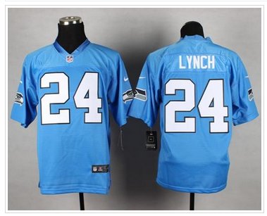 NEW Seattle Seahawks #24 Marshawn Lynch Light Blue NFL Elite Jersey NEW Seattle Seahawks #24 Marshawn Lynch Light Blue NFL Elite Jersey