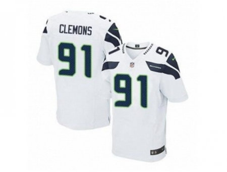 NEW NFL Seattle Seahawks #91 Clemons white Jerseys(Elite)