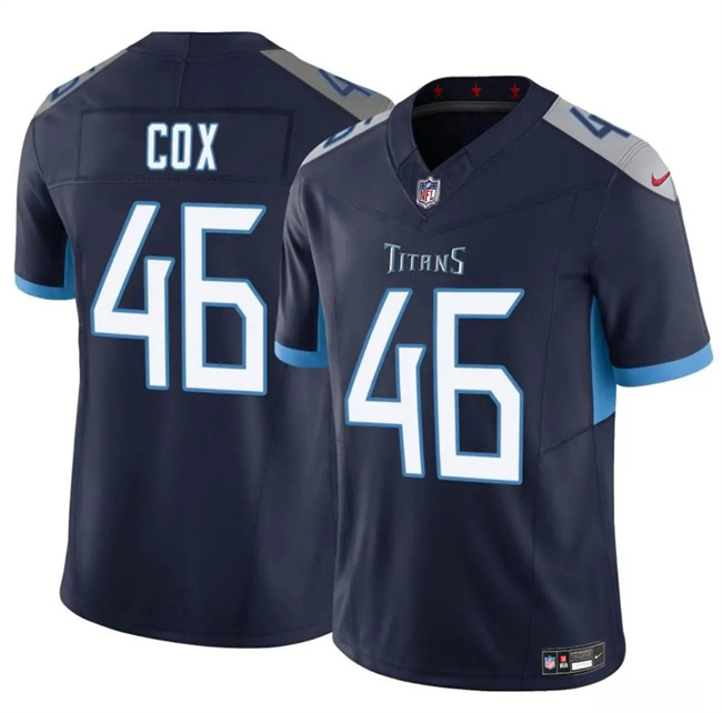 Men's Tennessee Titans #46 Amani Hooker Navy 2025 F.U.S.E. Vapor Limited Stitched Football Jersey Men's Tennessee Titans #46 Amani Hooker Navy 2025 F.U.S.E. Vapor Limited Stitched Football Jersey