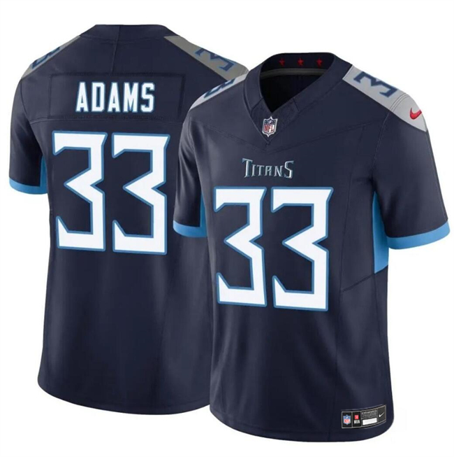 Men's Tennessee Titans #33 Jamal Adams Navy 2024 F.U.S.E. Vapor Limited Stitched Football Jersey Men's Tennessee Titans #33 Jamal Adams Navy 2024 F.U.S.E. Vapor Limited Stitched Football Jersey