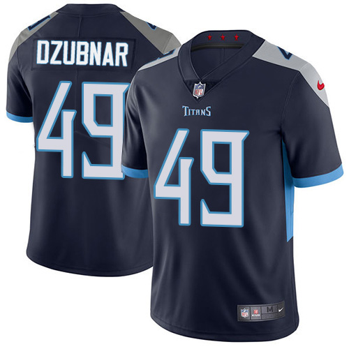 Nike Titans #49 Nick Dzubnar Navy Blue Team Color Men's Stitched NFL Vapor Untouchable Limited Jersey Nike Titans #49 Nick Dzubnar Navy Blue Team Color Men's Stitched NFL Vapor Untouchable Limited Jersey