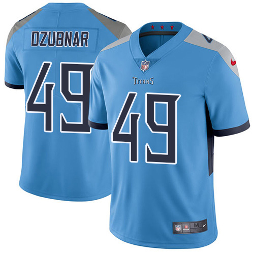 Nike Titans #49 Nick Dzubnar Light Blue Alternate Men's Stitched NFL Vapor Untouchable Limited Jersey Nike Titans #49 Nick Dzubnar Light Blue Alternate Men's Stitched NFL Vapor Untouchable Limited Jersey