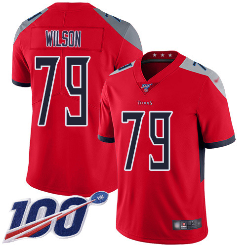 Nike Titans #79 Isaiah Wilson Red Men's Stitched NFL Limited Inverted Legend 100th Season Jersey Nike Titans #79 Isaiah Wilson Red Men's Stitched NFL Limited Inverted Legend 100th Season Jersey