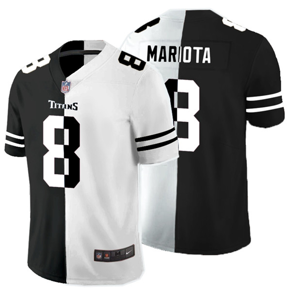 Nike Titans 8 Marcus Mariota Black And White Split Vapor Untouchable Limited Jersey Nike Titans 8 Marcus Mariota Black And White Split Vapor Untouchable Limited Jersey