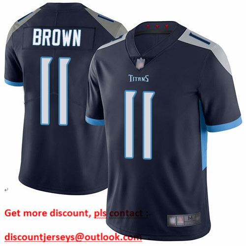 Titans #11 A.J. Brown Navy Blue Team Color Men's Stitched Football Vapor Untouchable Limited Jersey Titans #11 A.J. Brown Navy Blue Team Color Men's Stitched Football Vapor Untouchable Limited Jersey