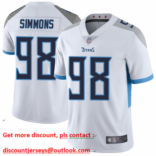 Titans #98 Jeffery Simmons White Men's Stitched Football Vapor Untouchable Limited Jersey Titans #98 Jeffery Simmons White Men's Stitched Football Vapor Untouchable Limited Jersey
