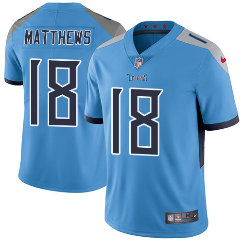 Nike Titans #18 Rishard Matthews Light Blue Team Color Men's Stitched NFL Vapor Untouchable Limited Jersey Nike Titans #18 Rishard Matthews Light Blue Team Color Men's Stitched NFL Vapor Untouchable Limited Jersey