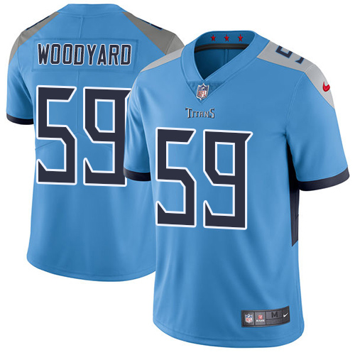 Nike Titans #59 Wesley Woodyard Light Blue Team Color Men's Stitched NFL Vapor Untouchable Limited Jersey Nike Titans #59 Wesley Woodyard Light Blue Team Color Men's Stitched NFL Vapor Untouchable Limited Jersey