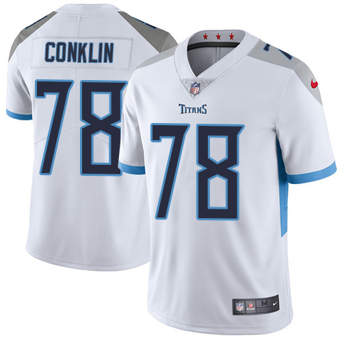 Nike Titans #78 Jack Conklin White Men's Stitched NFL Vapor Untouchable Limited Jersey Nike Titans #78 Jack Conklin White Men's Stitched NFL Vapor Untouchable Limited Jersey