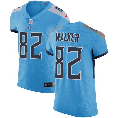 Nike Titans #82 Delanie Walker Light Blue Team Color Men's Stitched NFL Vapor Untouchable Elite Jersey Nike Titans #82 Delanie Walker Light Blue Team Color Men's Stitched NFL Vapor Untouchable Elite Jersey