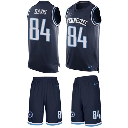 Nike Titans #84 Corey Davis Navy Blue Alternate Men's Stitched NFL Limited Tank Top Suit Jersey Nike Titans #84 Corey Davis Navy Blue Alternate Men's Stitched NFL Limited Tank Top Suit Jersey
