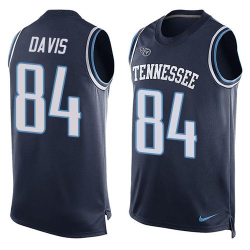 Nike Titans #84 Corey Davis Navy Blue Alternate Men's Stitched NFL Limited Tank Top Jersey Nike Titans #84 Corey Davis Navy Blue Alternate Men's Stitched NFL Limited Tank Top Jersey