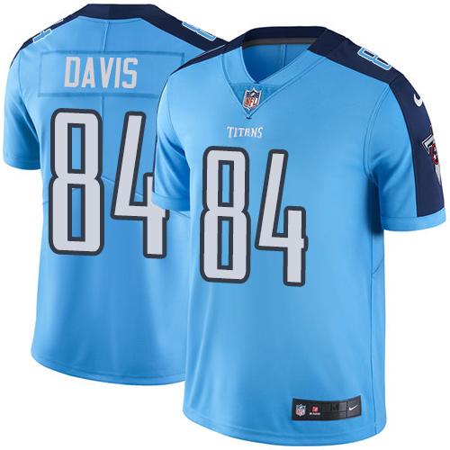 Nike Titans #84 Corey Davis Light Blue Men's Stitched NFL Limited Rush Jersey Nike Titans #84 Corey Davis Light Blue Men's Stitched NFL Limited Rush Jersey