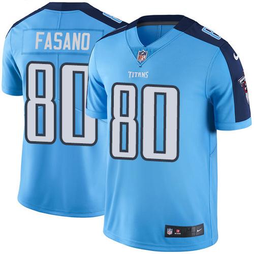 Nike Titans #80 Anthony Fasano Light Blue Men's Stitched NFL Limited Rush Jersey Nike Titans #80 Anthony Fasano Light Blue Men's Stitched NFL Limited Rush Jersey