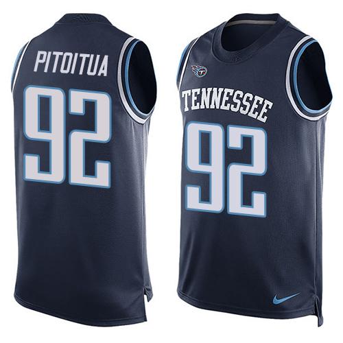 Nike Titans #92 Ropati Pitoitua Navy Blue Alternate Men's Stitched NFL Limited Tank Top Jersey Nike Titans #92 Ropati Pitoitua Navy Blue Alternate Men's Stitched NFL Limited Tank Top Jersey