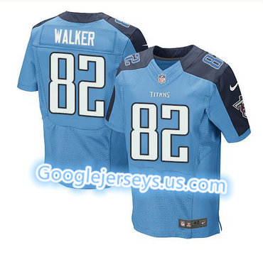 Nike Tennessee Titans #82 Delanie Walker Light Blue Team Color Men's Stitched NFL Elite Jersey Nike Tennessee Titans #82 Delanie Walker Light Blue Team Color Men's Stitched NFL Elite Jersey