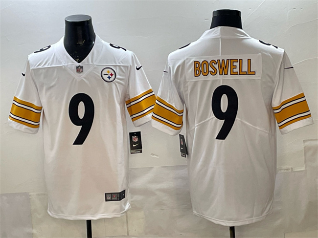 Men's Pittsburgh Steelers #9 Chris Boswell White Vapor Untouchable Stitched Jersey Men's Pittsburgh Steelers #9 Chris Boswell White Vapor Untouchable Stitched Jersey
