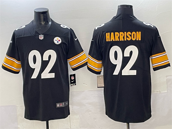 Men's Pittsburgh Steelers #92 James Harrison Black Vapor Limited Stitched Football Jersey Men's Pittsburgh Steelers #92 James Harrison Black Vapor Limited Stitched Football Jersey