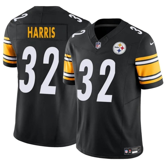 Men's Pittsburgh Steelers #32 Franco Harris Black 2024 F.U.S.E. Alternate Vapor Untouchable Limited Stitched Jersey Men's Pittsburgh Steelers #32 Franco Harris Black 2024 F.U.S.E. Alternate Vapor Untouchable Limited Stitched Jersey