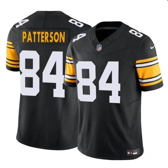 Men's Pittsburgh Steelers #84 Cordarrelle Patterson Black 2024 F.U.S.E. Alternate Vapor Untouchable Limited Stitched Jersey Men's Pittsburgh Steelers #84 Cordarrelle Patterson Black 2024 F.U.S.E. Alternate Vapor Untouchable Limited Stitched Jersey