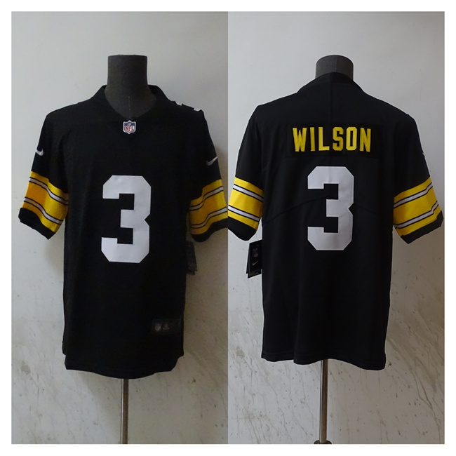 Men's Pittsburgh Steelers #3 Russell Wilson Black Vapor Untouchable Limited Stitched Jersey Men's Pittsburgh Steelers #3 Russell Wilson Black Vapor Untouchable Limited Stitched Jersey