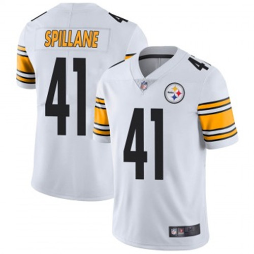 Men Steelers #41 Robert Spillane Vapor Limited White Jerseys Men Steelers #41 Robert Spillane Vapor Limited White Jerseys