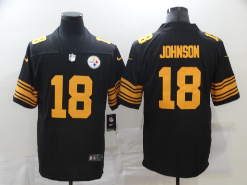 Nike Steelers 18 Diontae Johnson Black Color Rush Limited Jersey Nike Steelers 18 Diontae Johnson Black Color Rush Limited Jersey