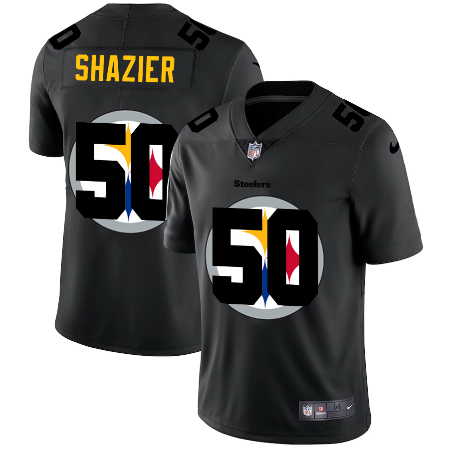 Pittsburgh Steelers #50 Ryan Shazier Men's Nike Team Logo Dual Overlap Limited NFL Jersey Black Pittsburgh Steelers #50 Ryan Shazier Men's Nike Team Logo Dual Overlap Limited NFL Jersey Black