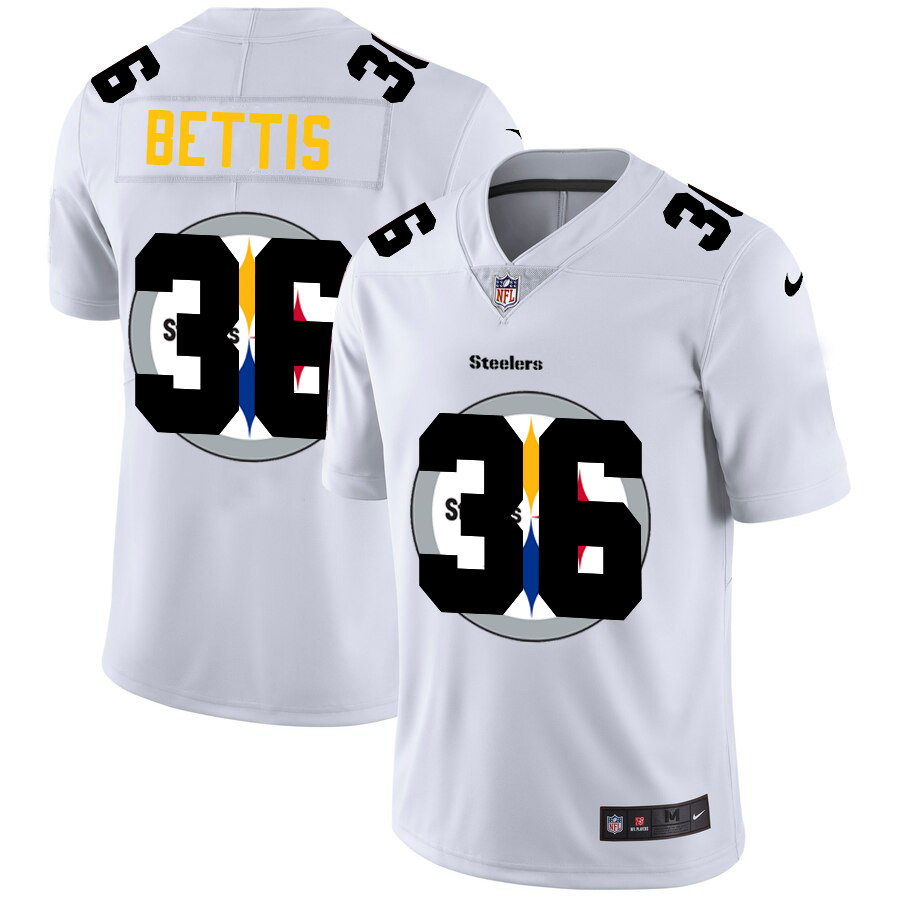 Nike Steelers 36 Jerome Bettis White Shadow Logo Limited Jersey Nike Steelers 36 Jerome Bettis White Shadow Logo Limited Jersey