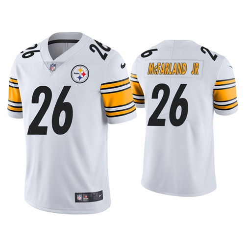 Nike Steelers 26 Anthony McFarland Jr. White Team Vapor Untouchable Limited Jersey Nike Steelers 26 Anthony McFarland Jr. White Team Vapor Untouchable Limited Jersey