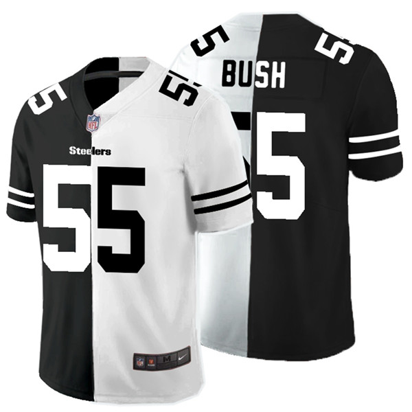 Nike Steelers 55 Devin Bush Black And White Split Vapor Untouchable Limited Jersey Nike Steelers 55 Devin Bush Black And White Split Vapor Untouchable Limited Jersey