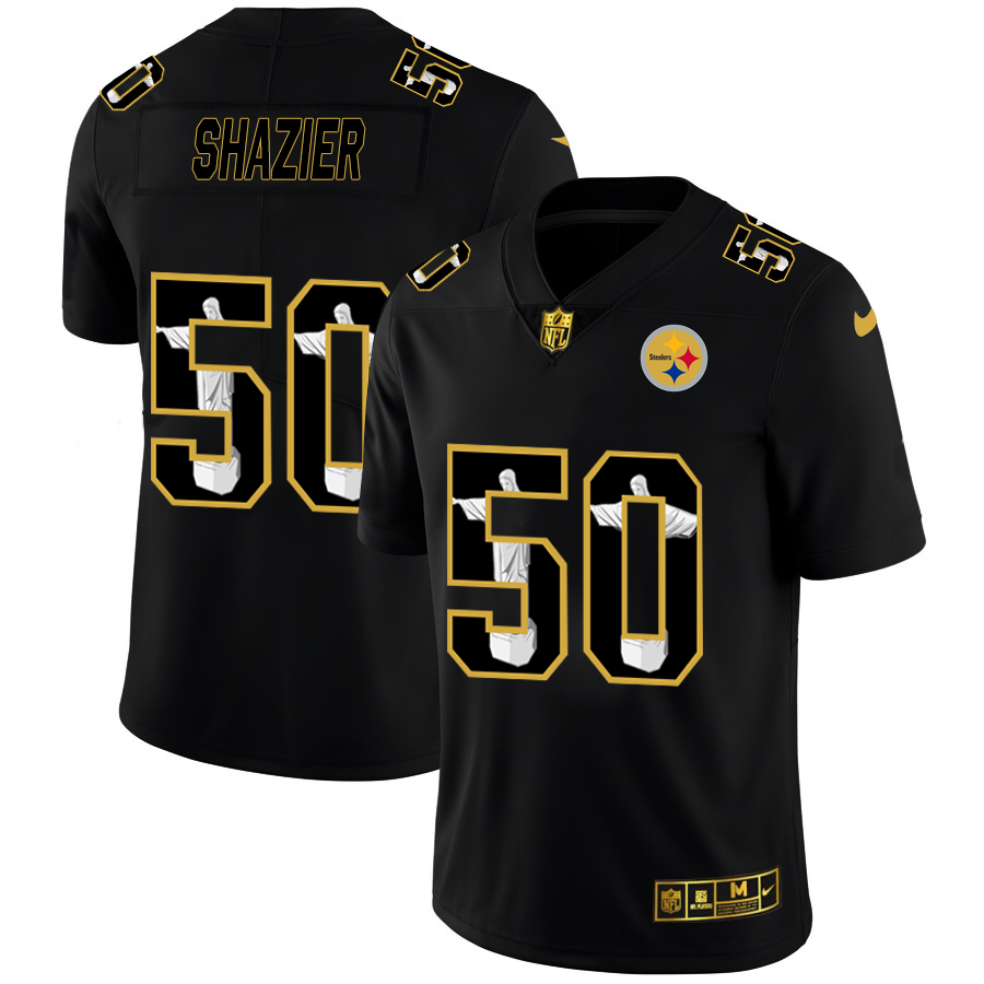 Nike Steelers 50 Ryan Shazier Black Jesus Faith Edition Limited Jersey Nike Steelers 50 Ryan Shazier Black Jesus Faith Edition Limited Jersey