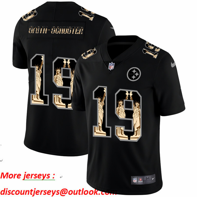Nike Steelers 19 JuJu Smith Schuster Black Statue Of Liberty Limited Jersey Nike Steelers 19 JuJu Smith Schuster Black Statue Of Liberty Limited Jersey